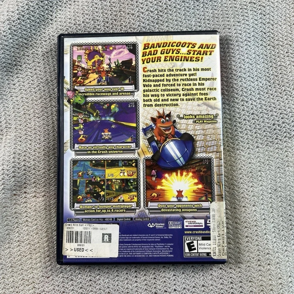 Sony Crash Nitro Kart PlayStation 2‎ PS2 Greatest Hits Racing Game CIB W/ Manual